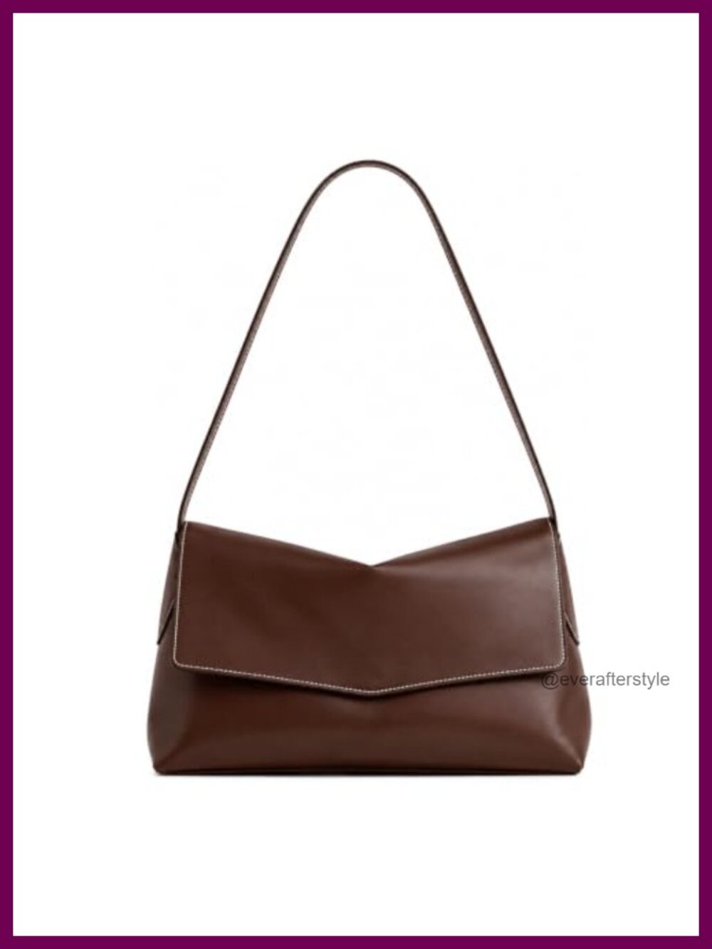 Slouchy Shoulder Bag Vegan Leather Hobo Flap Purse Women